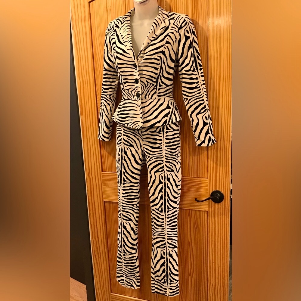 Vintage Betsey Johnson Zebra Suit - Picture 4 of 17